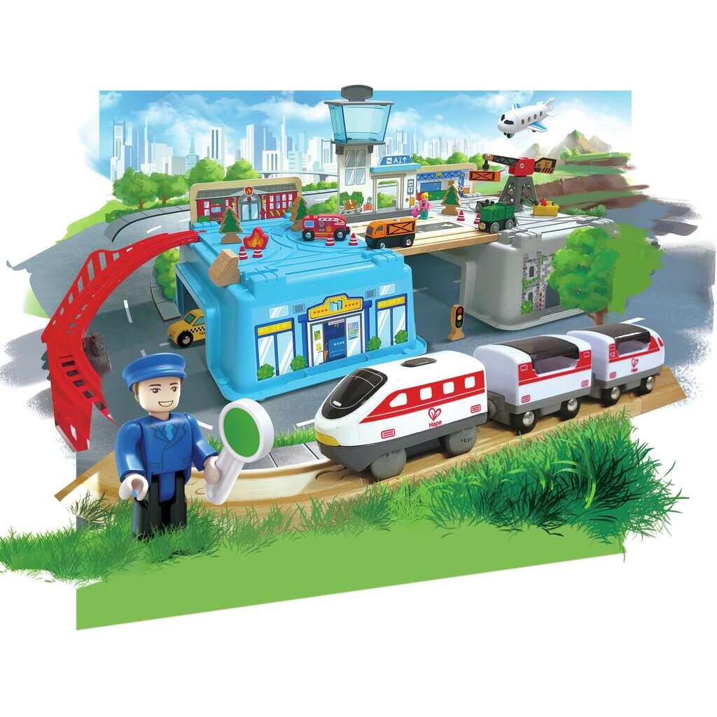 Hape - Mega Metropolis Train Bucket Set - Image 4