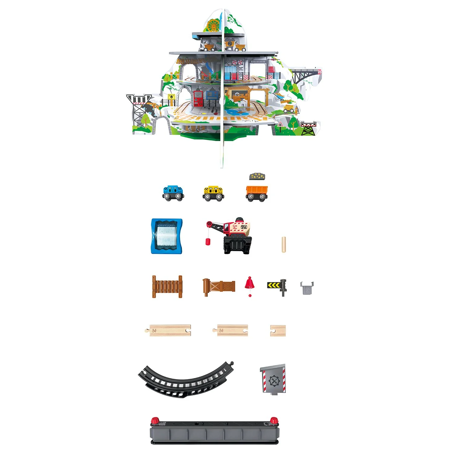 Hape - Mighty Mountain Mine Premium Train Set - Image 7