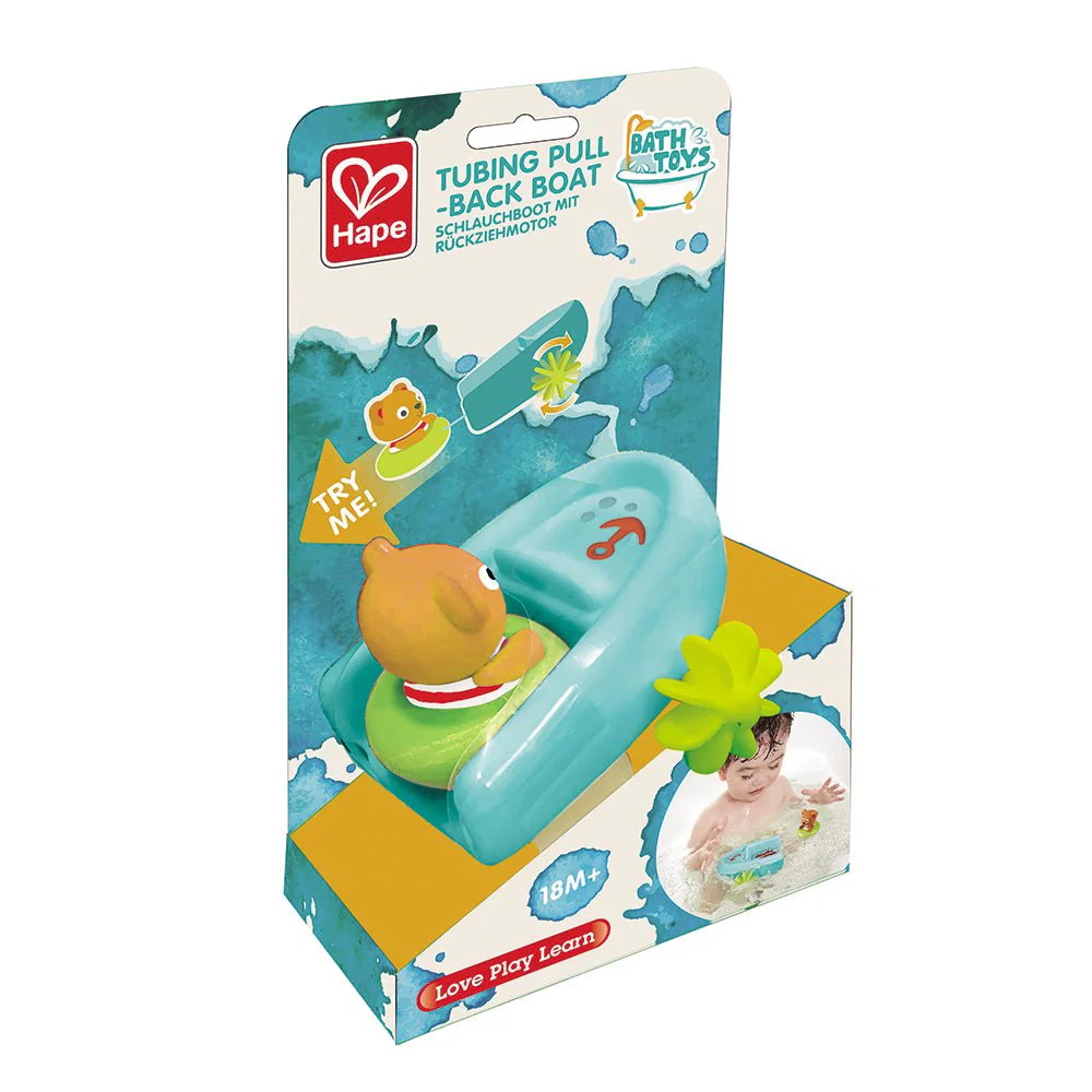 Hape - Pull-Back Boat - Tubing Bear - Image 3