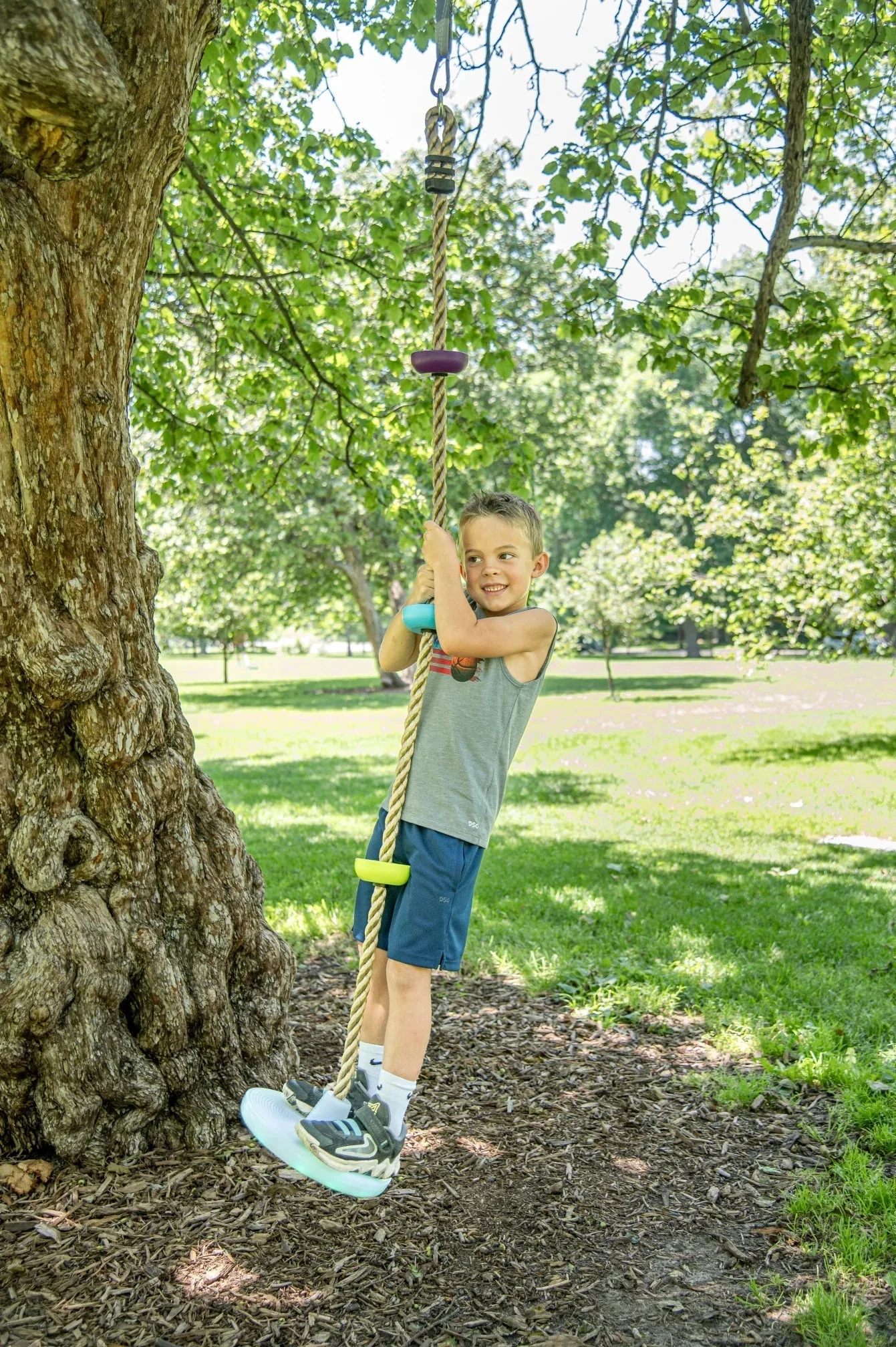 Trelines by Hape - LED Climbing Rope Swing 6ft. - Image 4