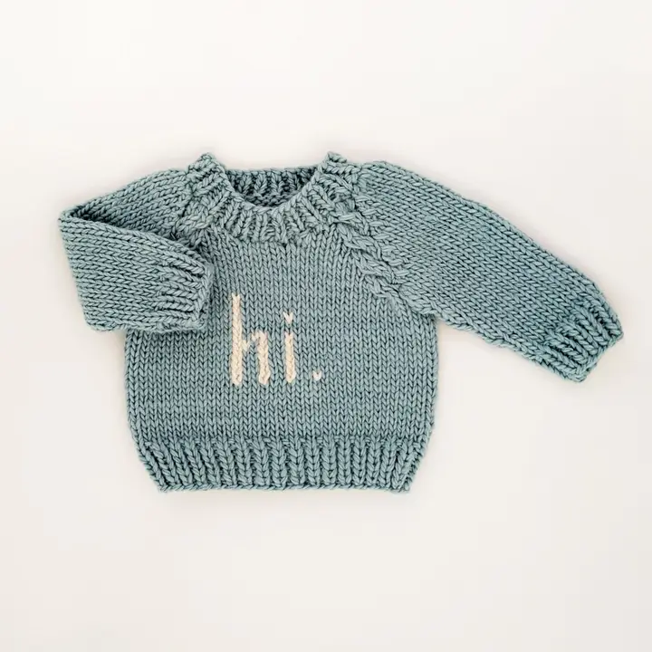 Huggalugs - Crew Neck Baby Sweater - Hi. - Image 2