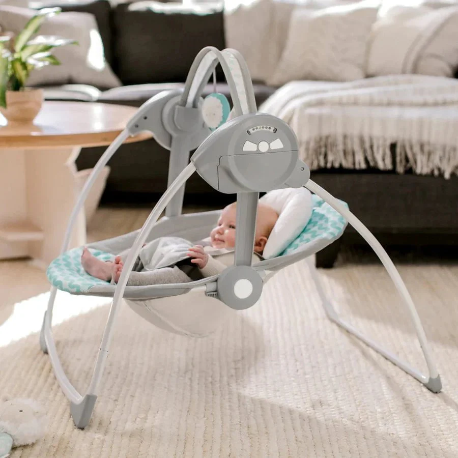 Ingenuity - Ity Swingity Swing Easy Fold Portable Swing (Goji) - Image 3