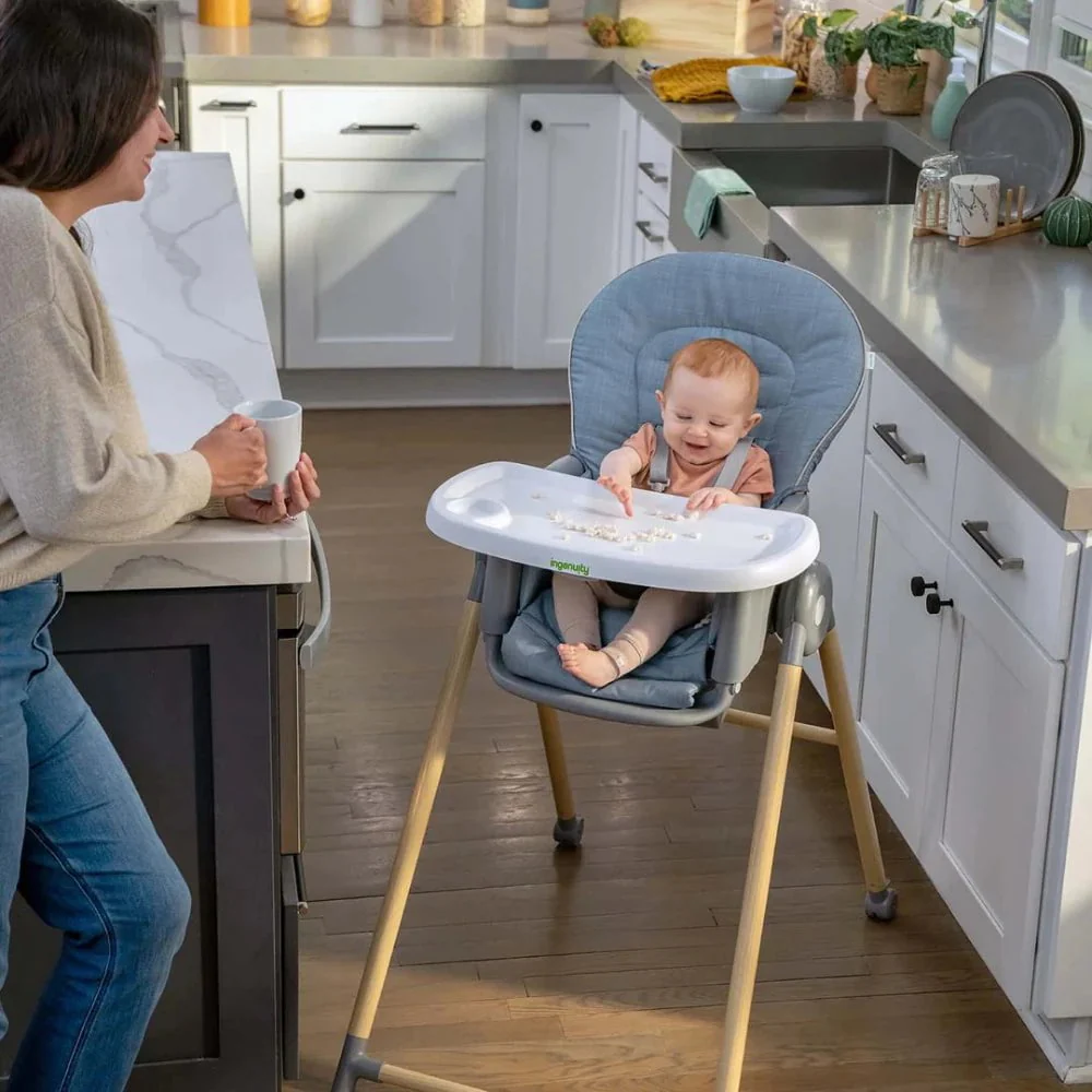 Ingenuity - Proper Positioner 7-in-1 Deluxe High Chair - Chambray - Image 6