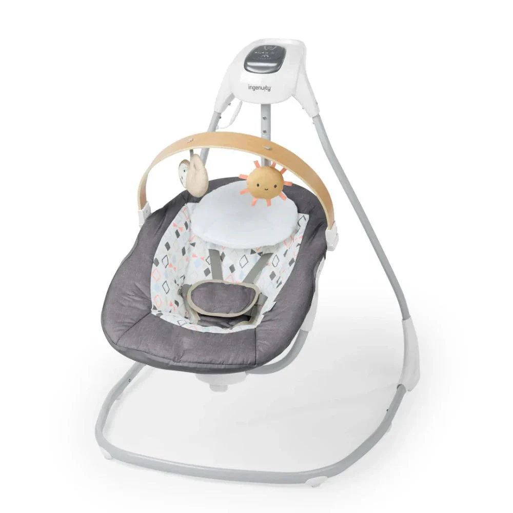Ingenuity - SimpleComfort Compact Soothing Swing - Chambray - Image 7