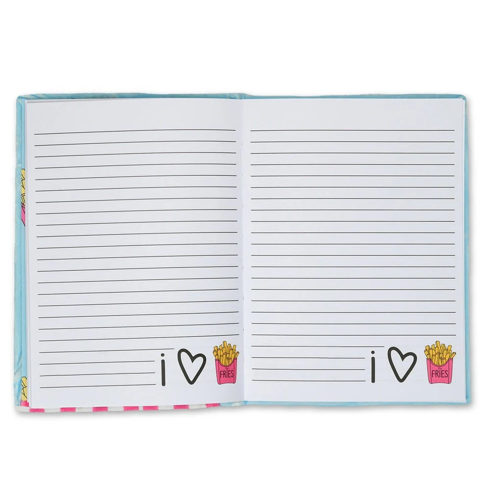 iscream - Plush Fleece "I Heart Fries" Journal with Removable Mini Plush Fries - Image 2