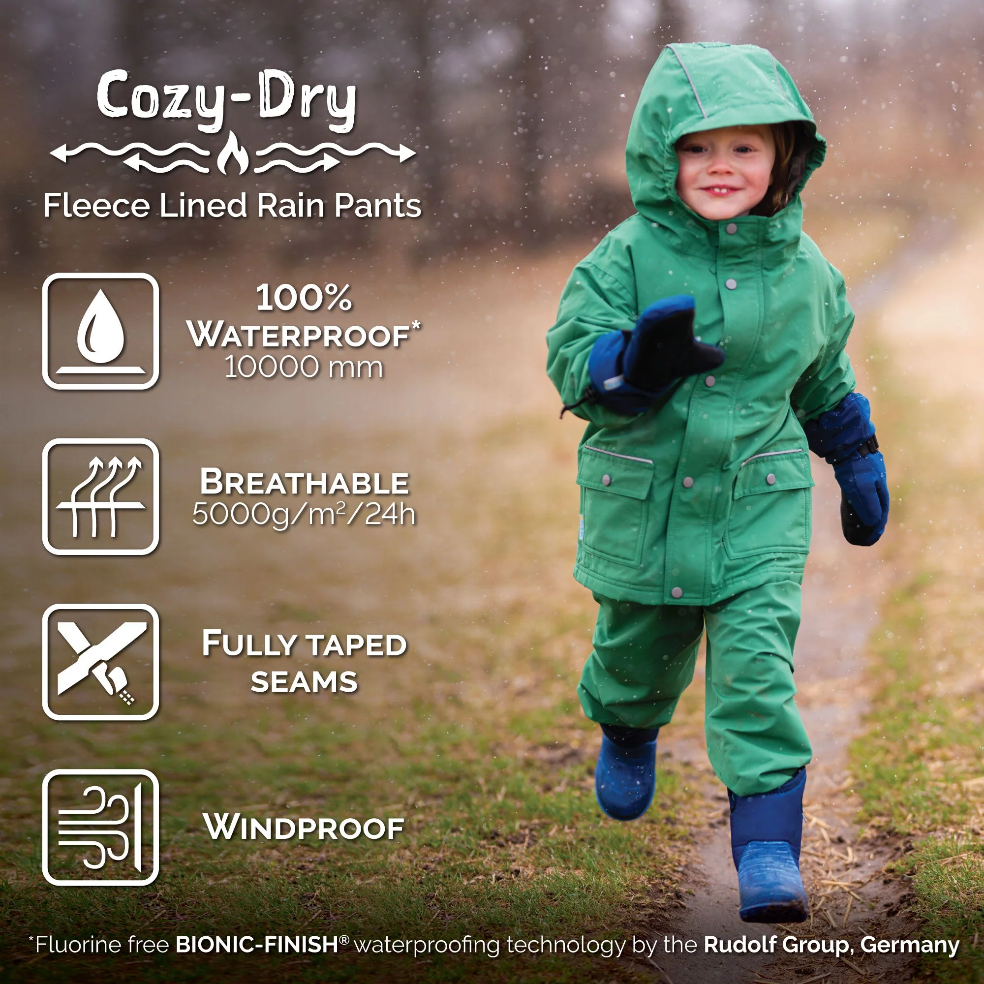 Jan & Jul - Cozy-Dry Fleece Lined Rain Pants - Image 6