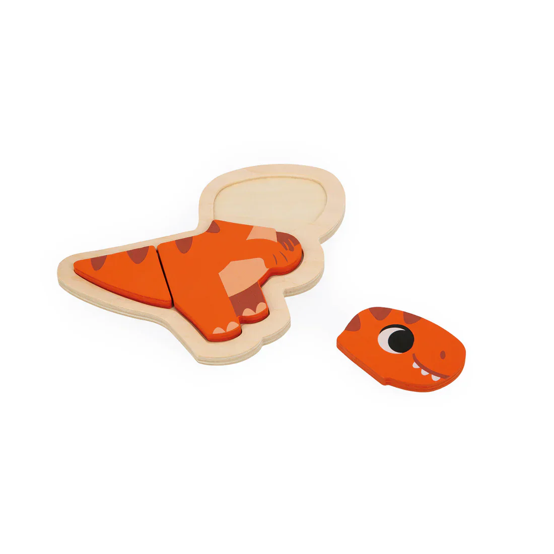 Janod - Dino: 4 Progressive Difficulty Puzzle (2-3-4-5pcs) - Image 3