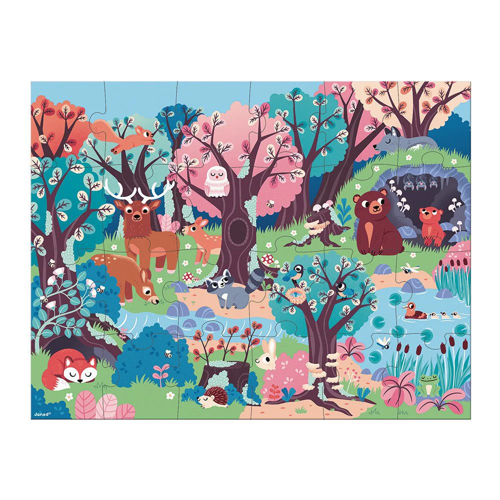 Janod - 24 pc Magic Puzzle - Forest - Image 2