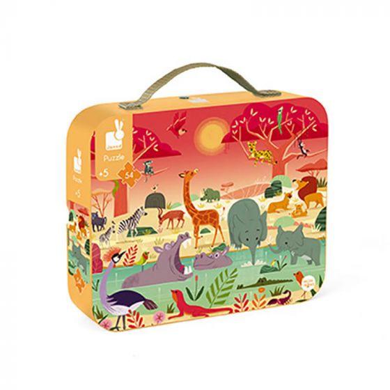 Janod - 54 pc Puzzle in Suitcase - Image 2