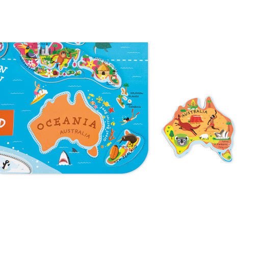 Janod - 92 pc Magnetic World Map Puzzle - Image 4