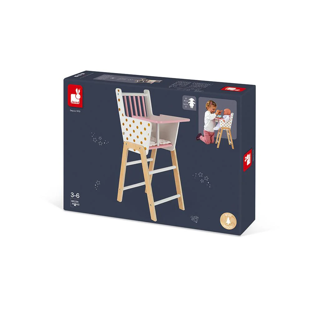 Janod - Candy Chic Doll High Chair - Image 6