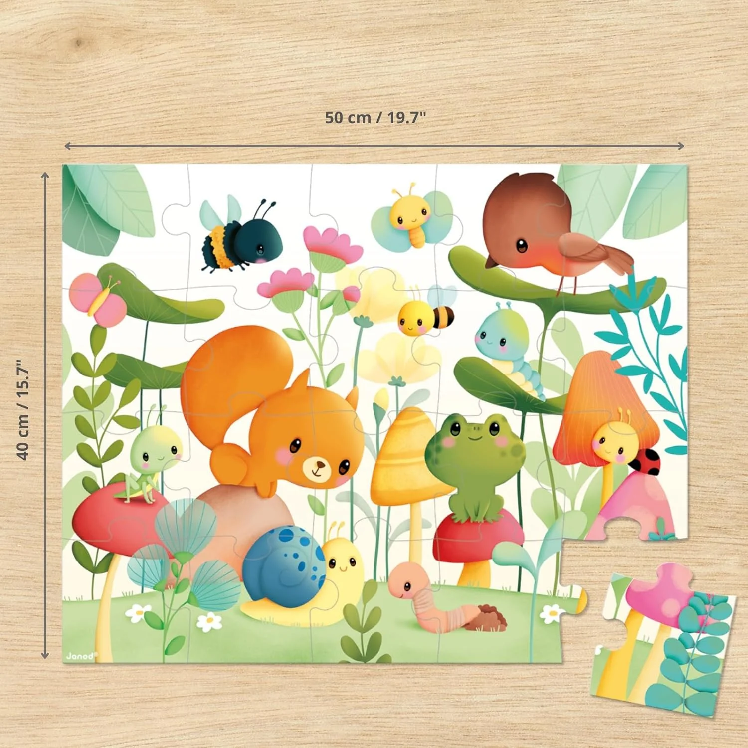 Janod - Garden Friends 20 piece Puzzle - Image 3