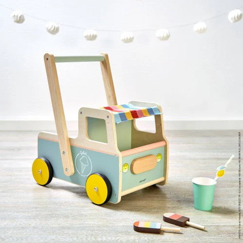 Janod - Ice Cream Cart Push Cart Baby Walker - Image 3