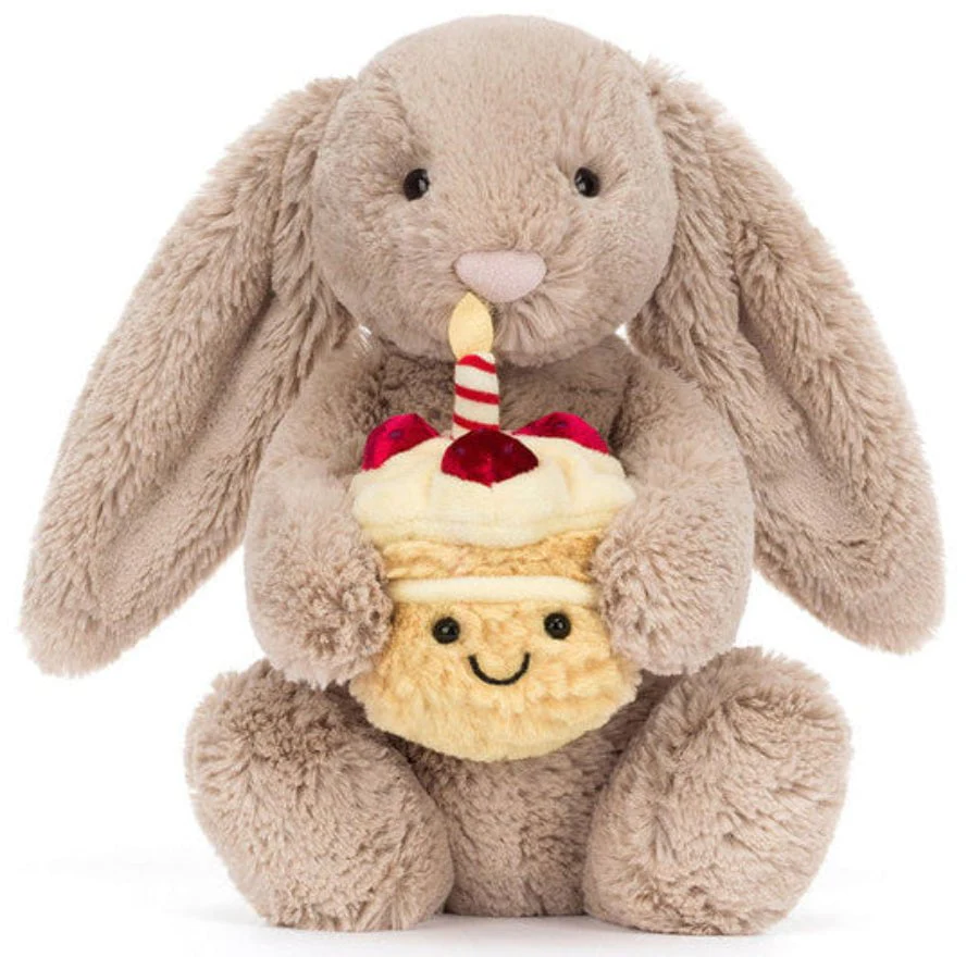 Jellycat - Bashful Beige Bunny 'Birthday