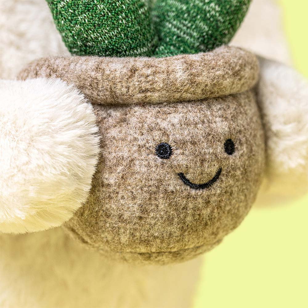 Jellycat - Cream Bunny with Plant - Image 2