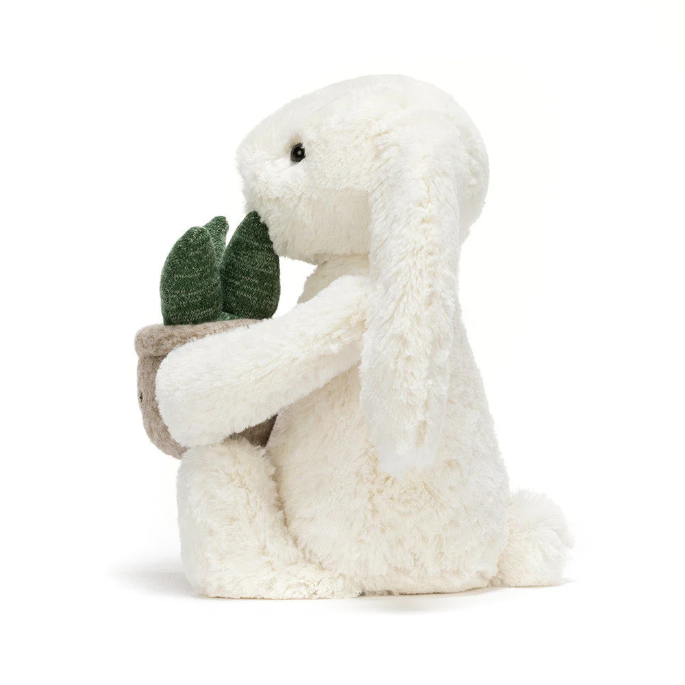 Jellycat - Cream Bunny with Plant - Image 3
