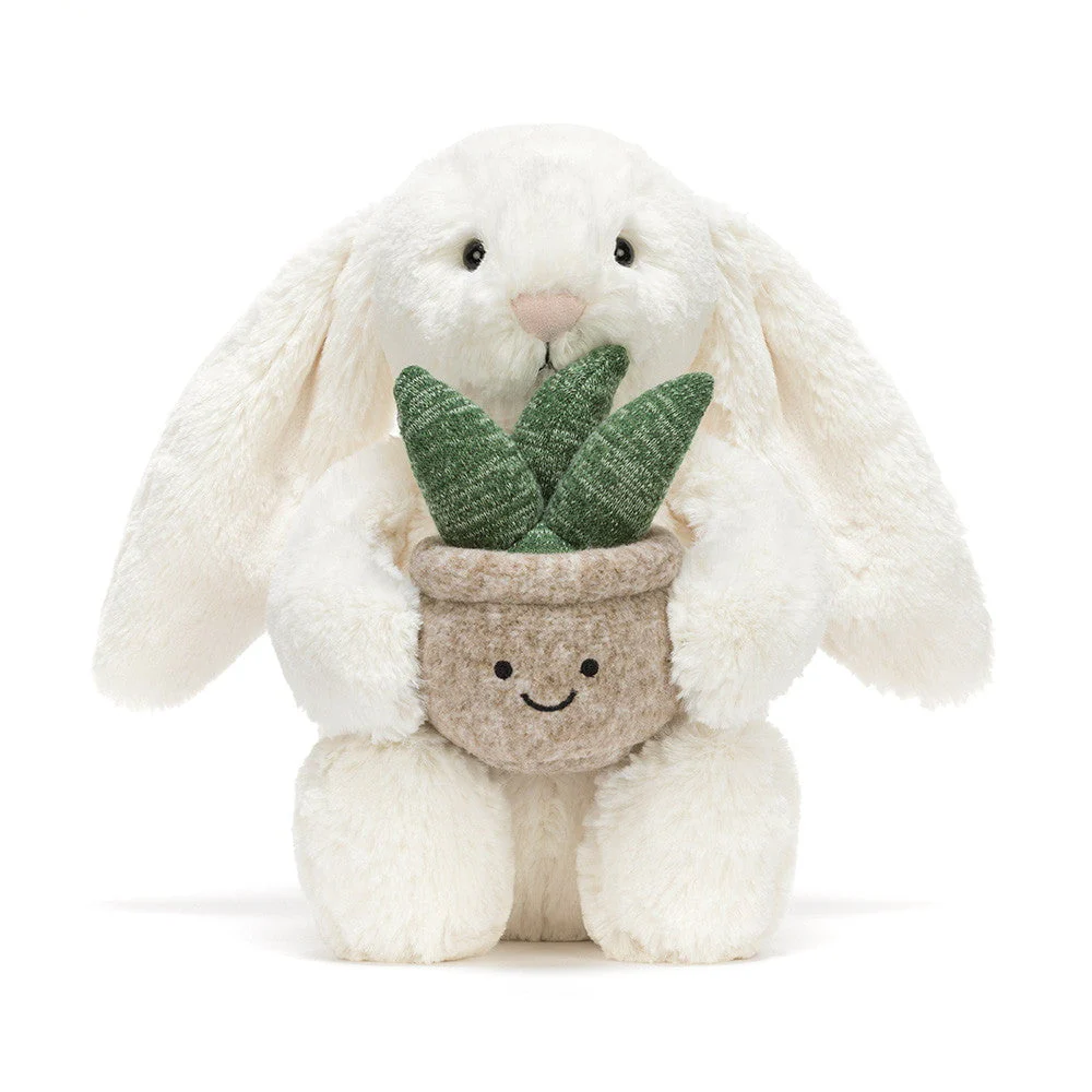 Jellycat - Cream Bunny with Plant - Image 5