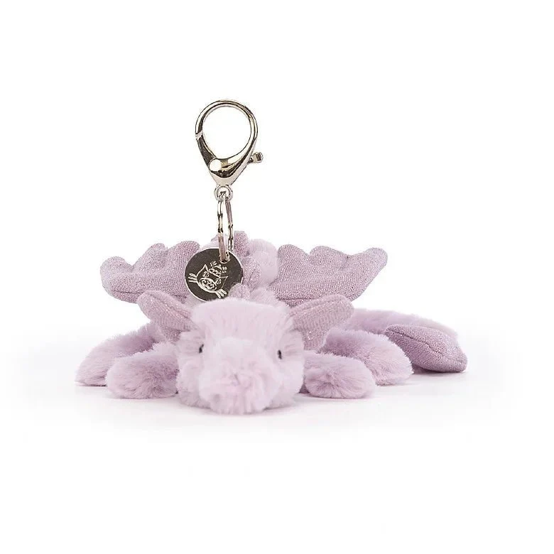 Jellycat - Lavender Dragon Bag Charm - Image 4