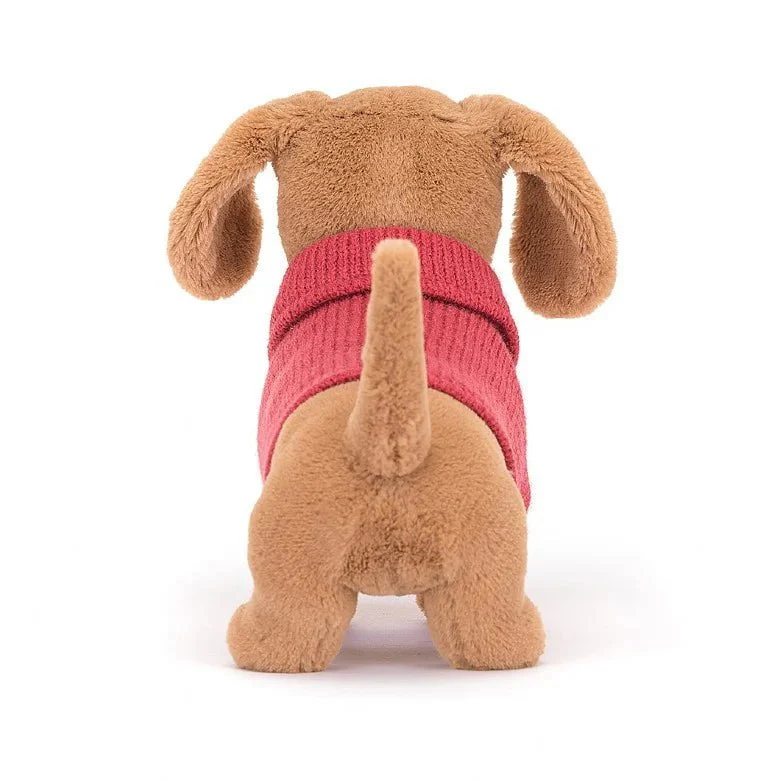 Jellycat - Sweater Sausage Dog Pink - Image 3