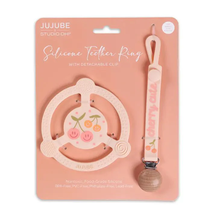 JuJuBe - Silicone Teether Ring W/ Detachable Clip - Image 8