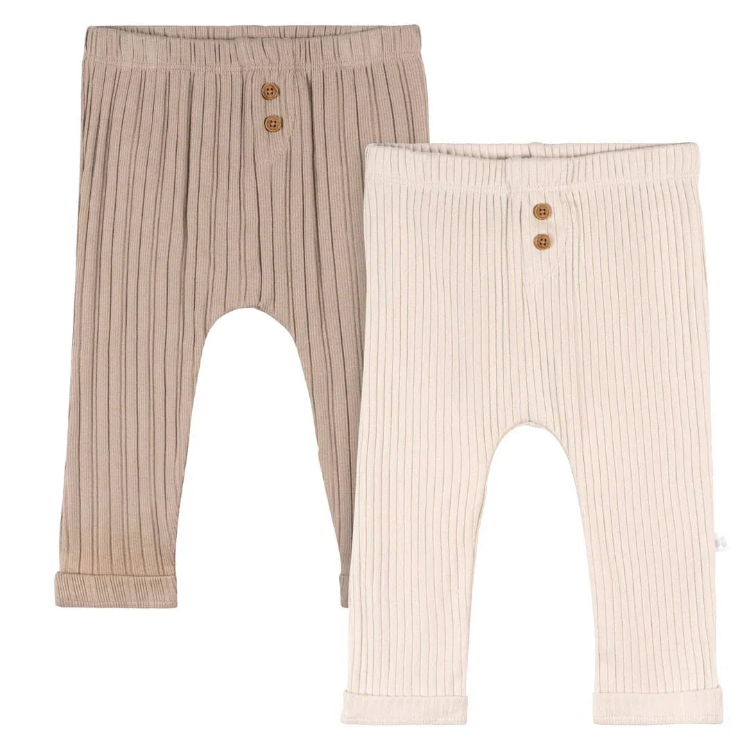 Just Born - Ribbed Baby Pants (2 pack) - Image 2
