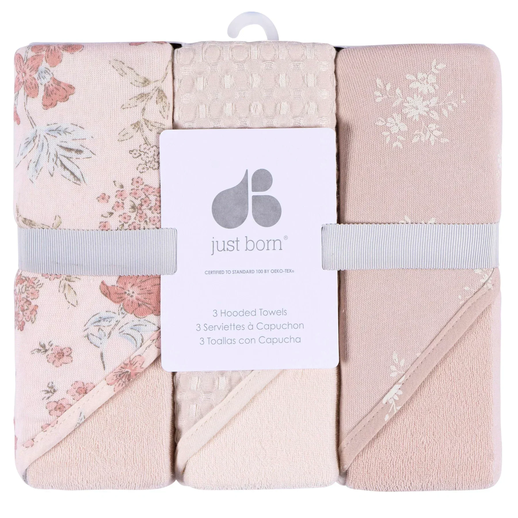 Just Born - 3-Pack Hooded Towels Set - Image 6