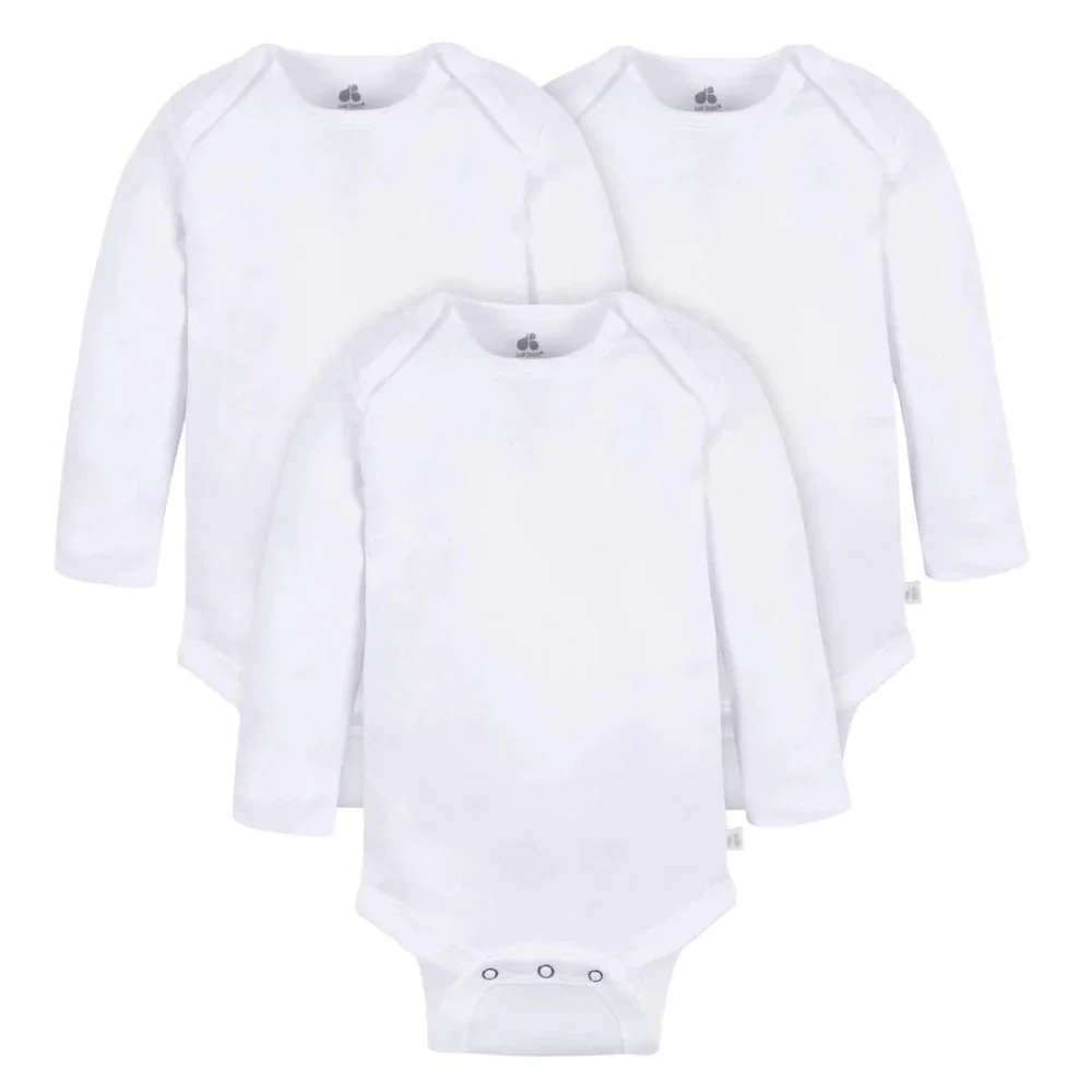Just Born - Baby Long Sleeve Onesie - 3PK