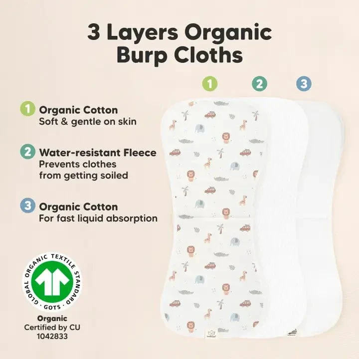 Kea Babies - 5-Pack Urban Organic Burp Cloths - Image 6