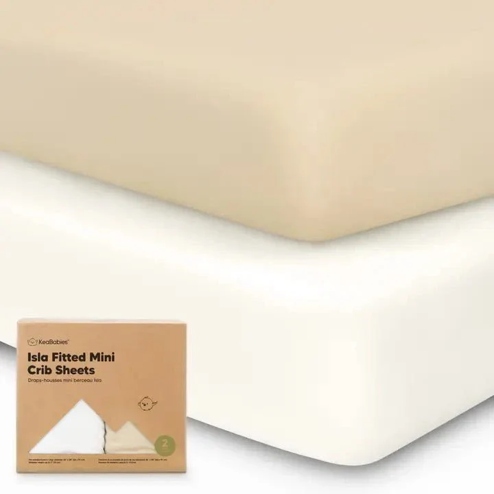 Kea Babies - Isla Fitted Mini Crib Sheets, Pack and Play Sheet - Image 2