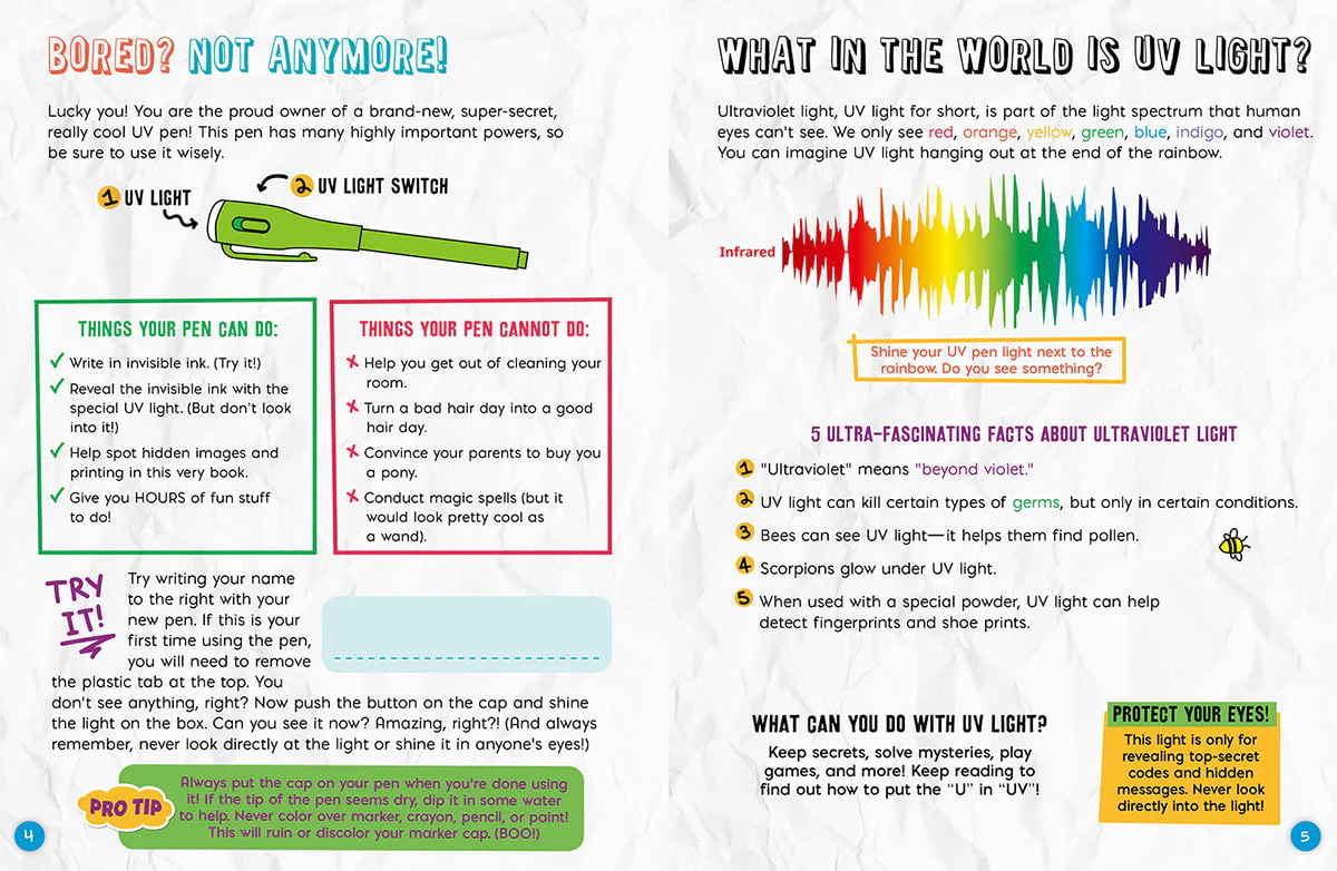 Klutz - Top Secret: The Ultimate Invisible Ink Activity Book - Image 2
