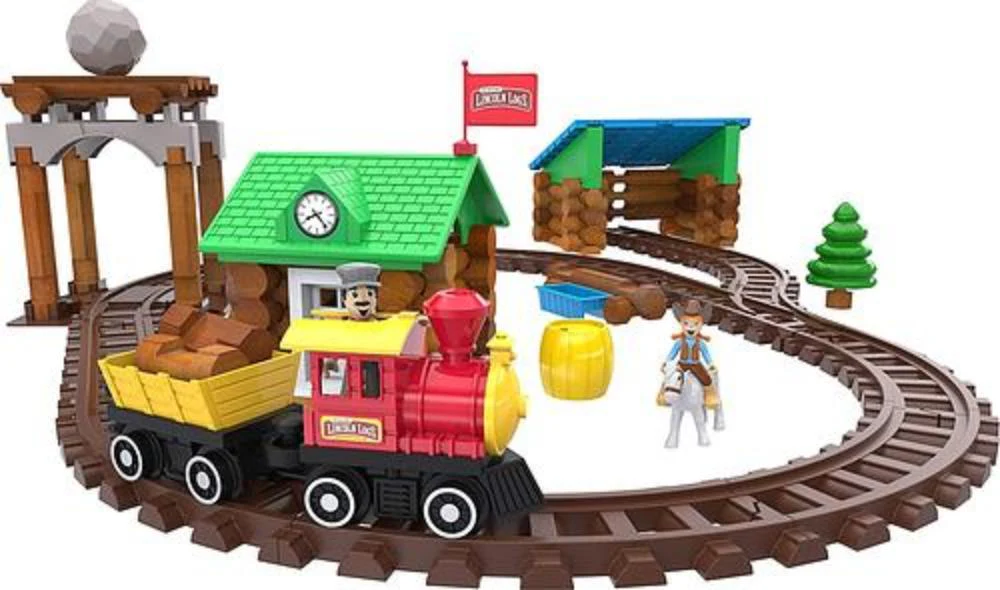 Lincoln Logs - 101PC Sawmill Train Express Toy Set - Image 2