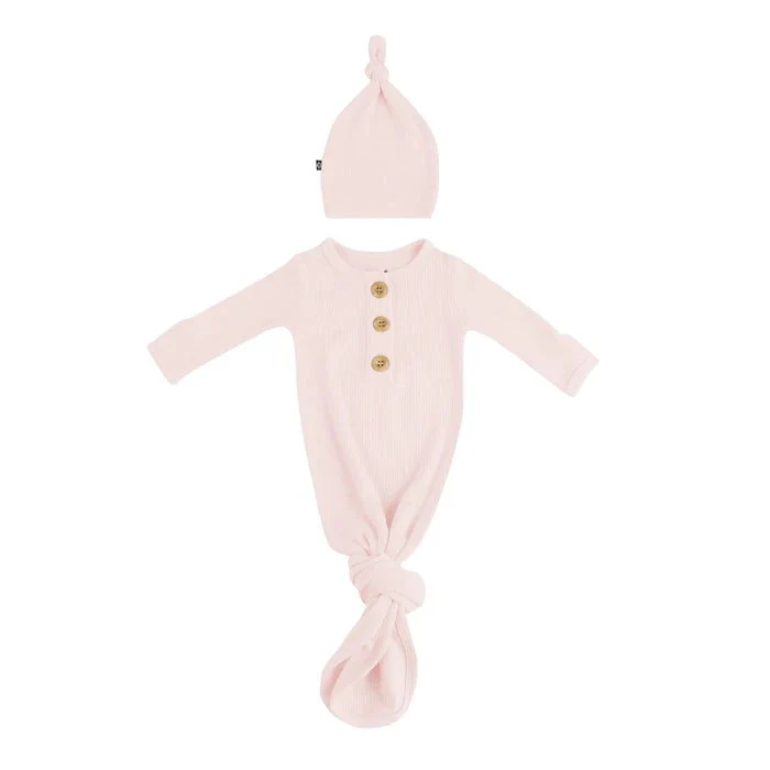 Kyte Baby - Ribbed Knotted Gown with Hat Set - Image 3