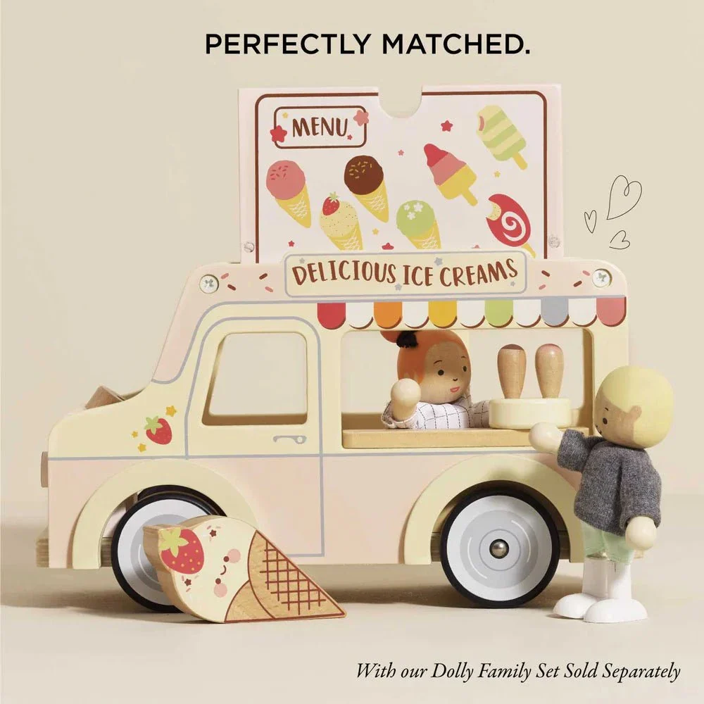 Le Toy Van - Doll House Vehicle - Ice Cream Van - Image 6