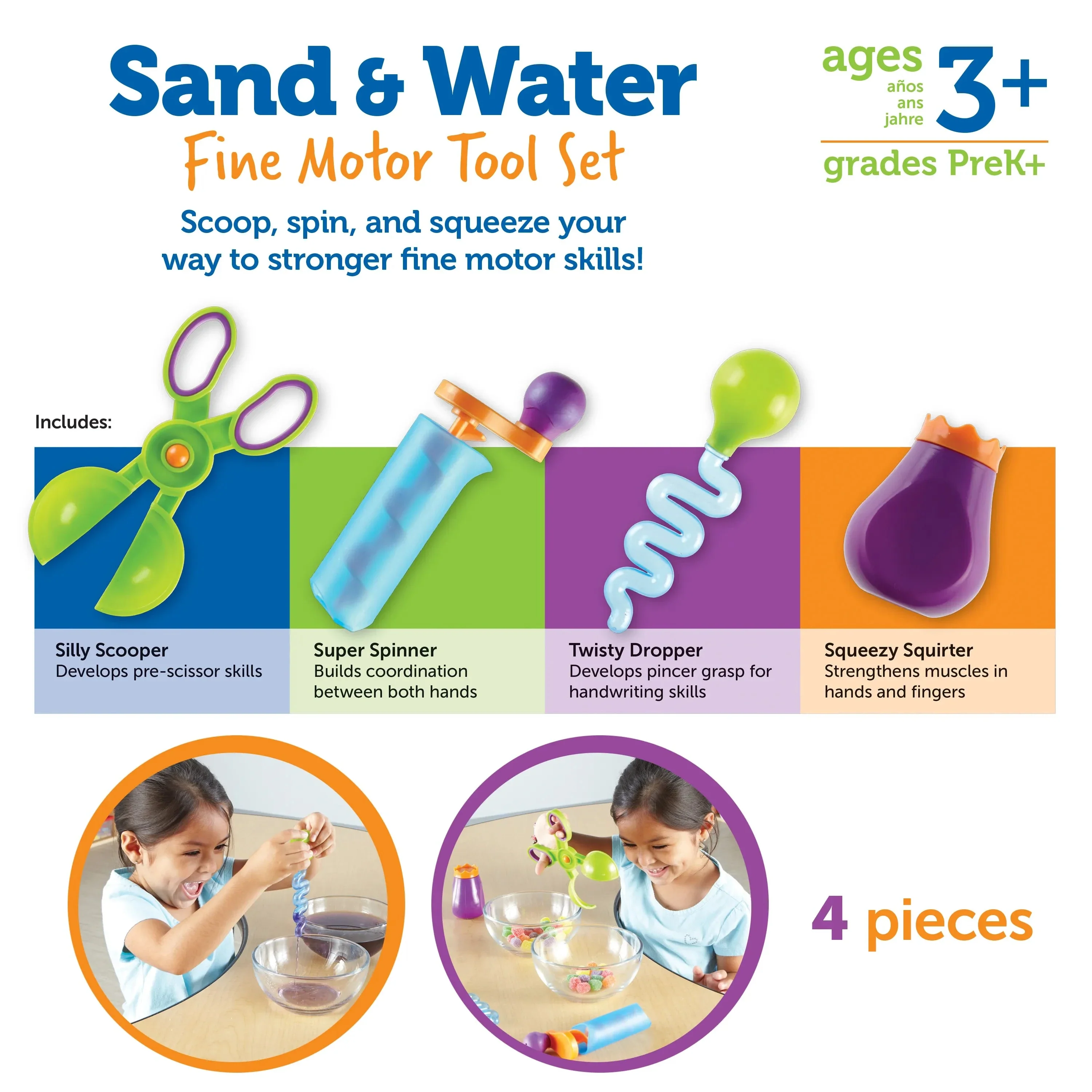 Learning Resources - Sand & Water Fine Motor Tool Set - Image 4