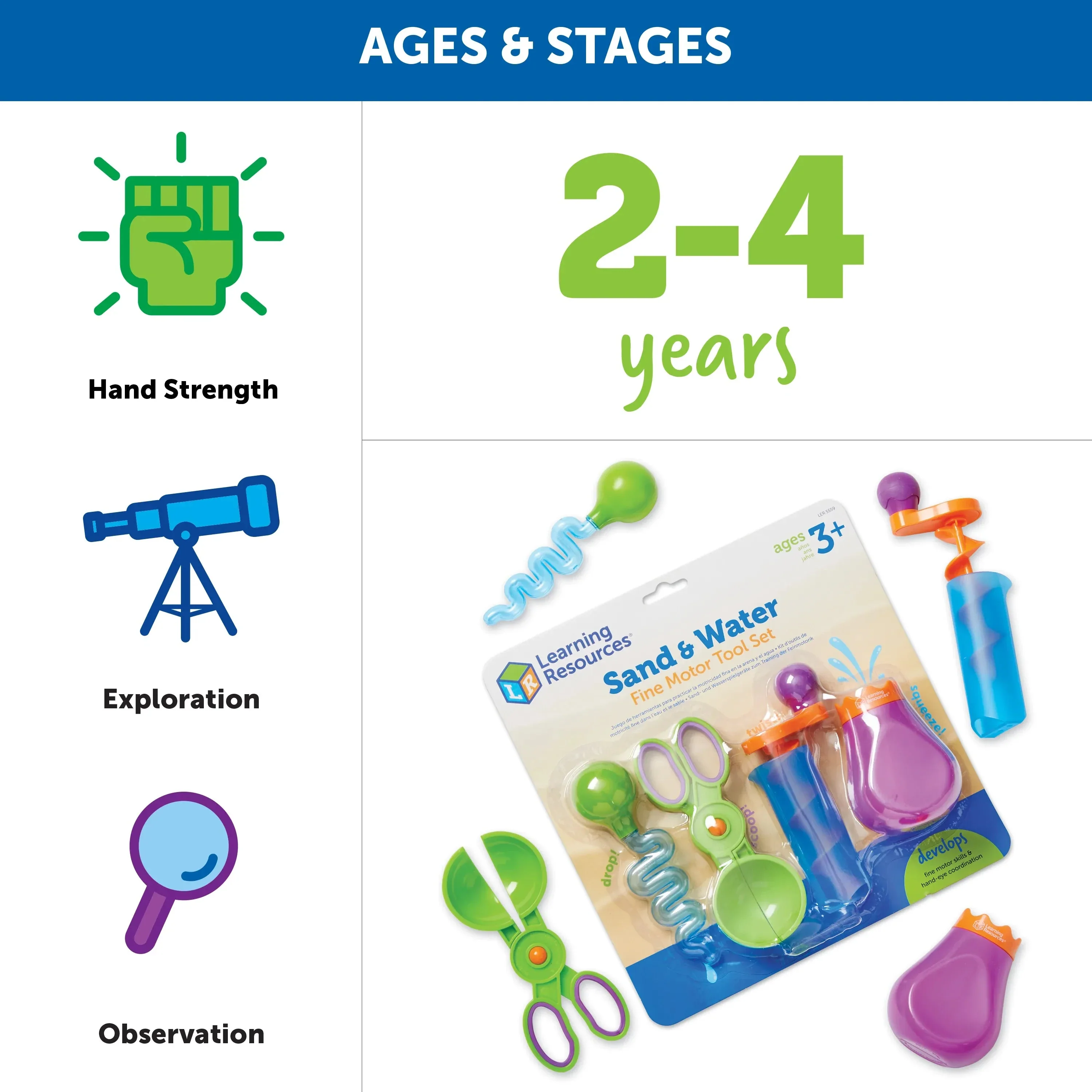 Learning Resources - Sand & Water Fine Motor Tool Set - Image 5