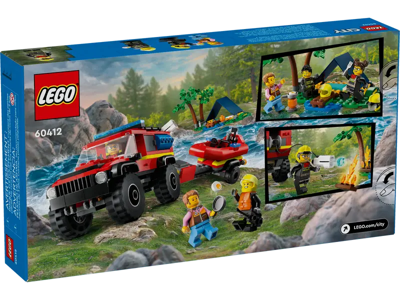 LEGO - City - 4x4 Fire Truck with Rescue Boat - Image 6