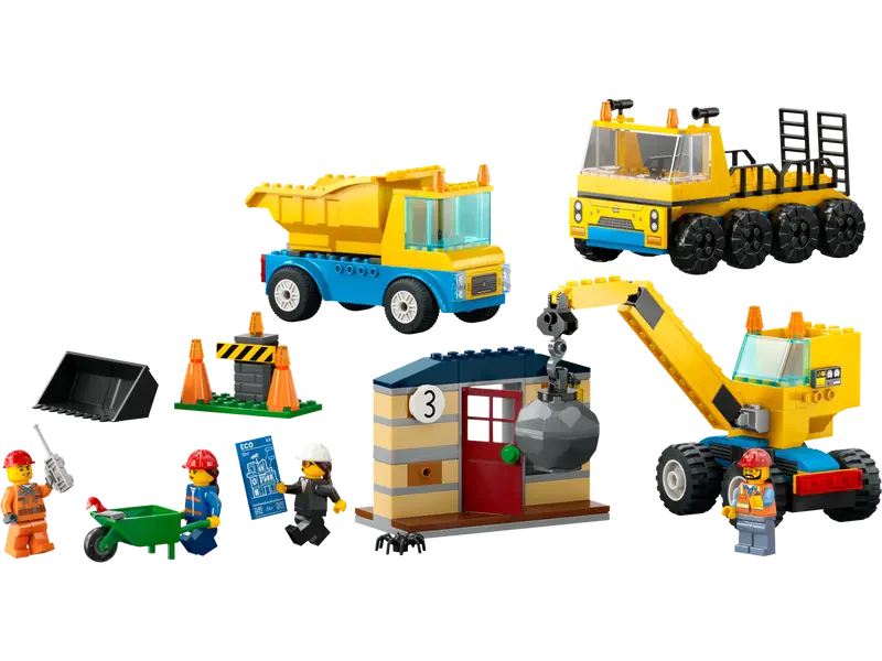 LEGO - City - Construction Trucks and Wrecking Ball Crane - Image 3