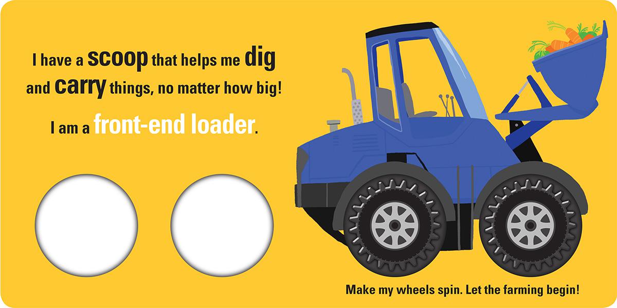 Let's Go, Farm Trucks! Book - Spin Me! (Board Book) - Image 2