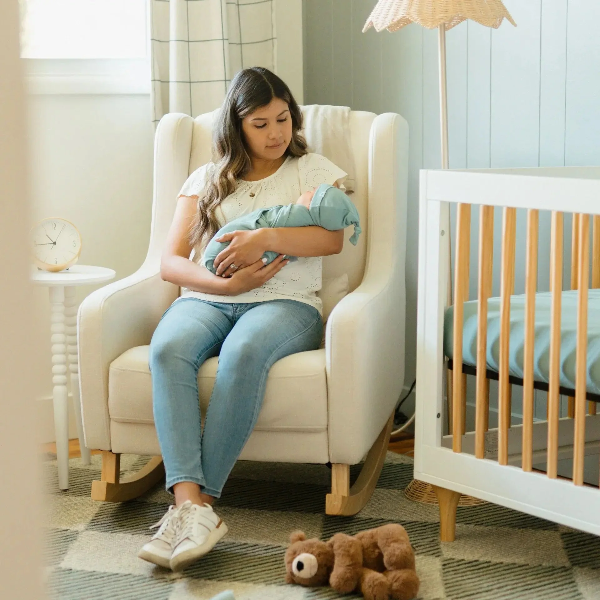 Little Unicorn - Stretch Knit Swaddle & Hat Set - Image 3