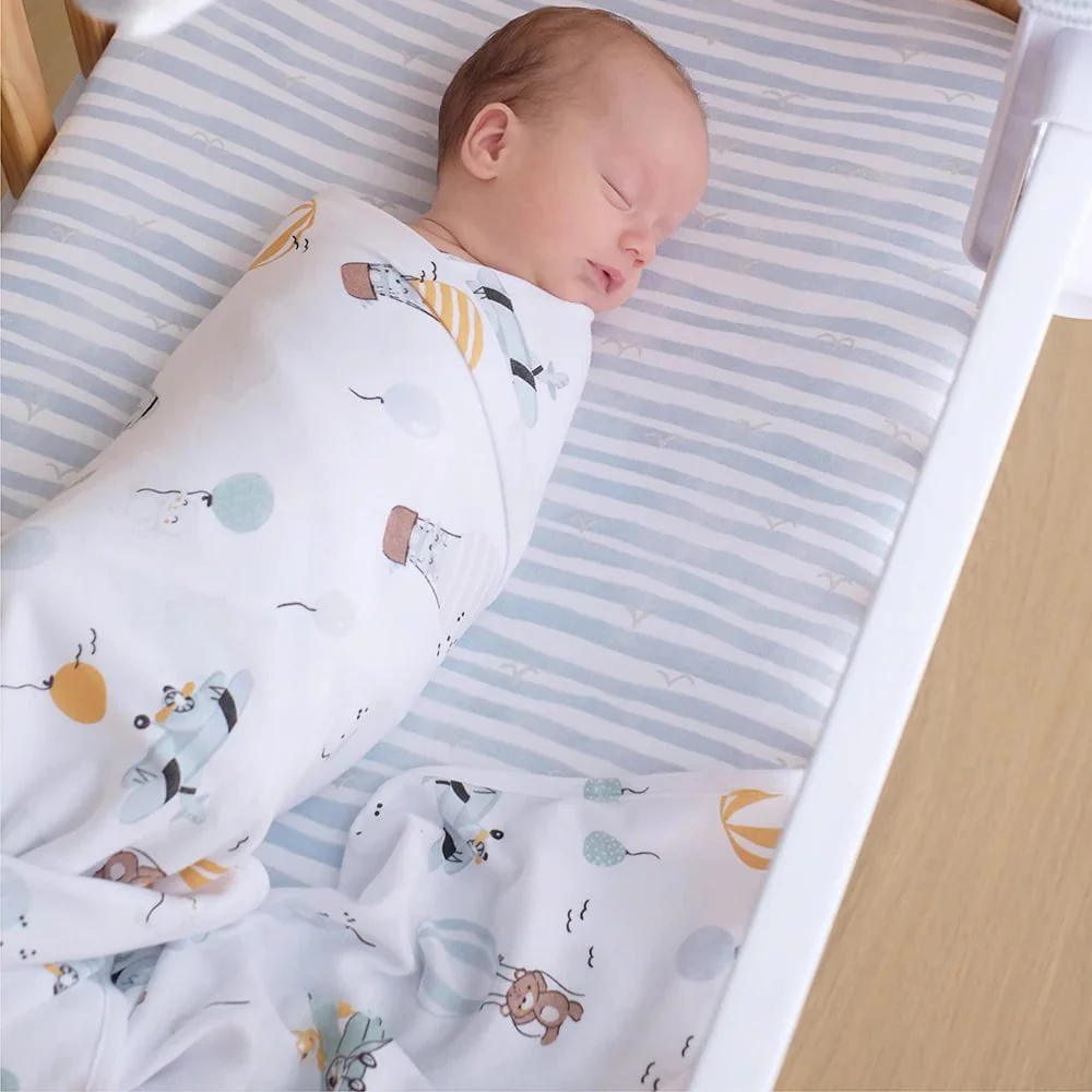 Living Textiles - Jersey Swaddle - 2pk - Image 2