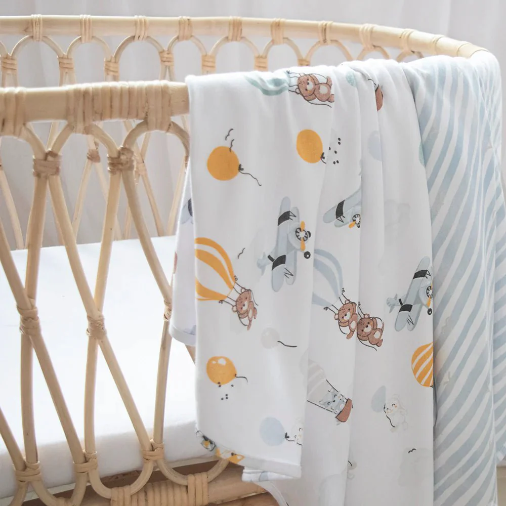 Living Textiles - Jersey Swaddle - 2pk - Image 3