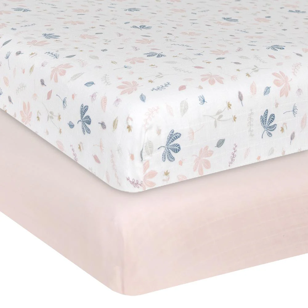 Living Textiles - Organic Muslin Fitted Crib Sheet (2 pk) - Image 4