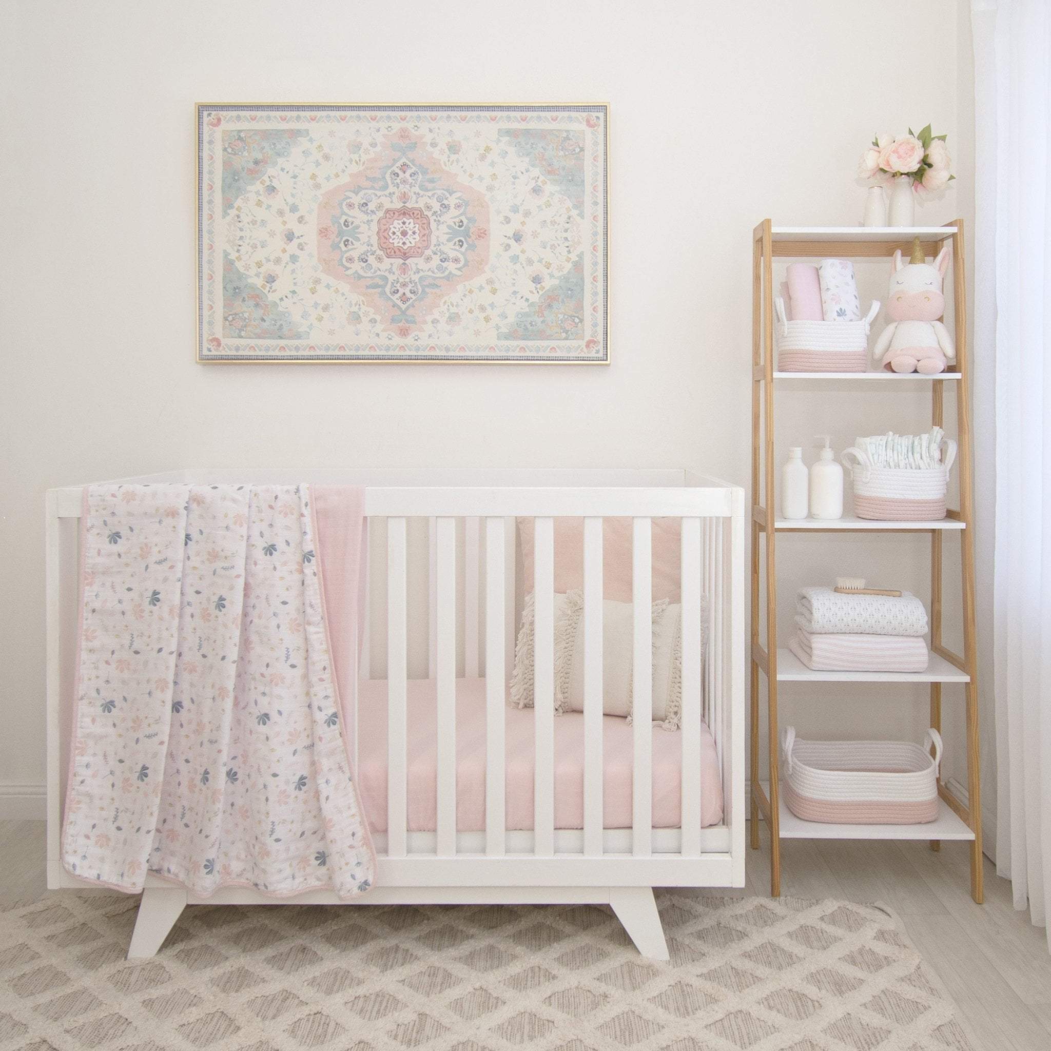 Living Textiles - Organic Muslin Fitted Crib Sheet (2 pk) - Image 6