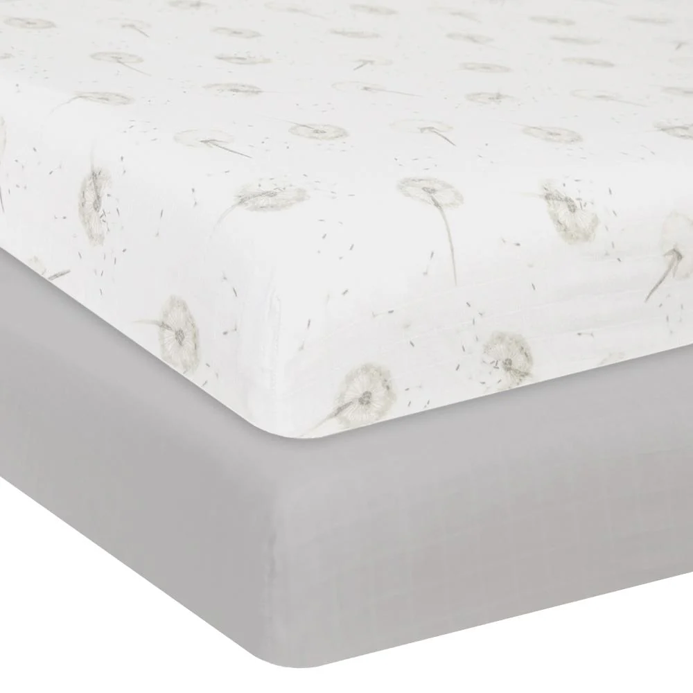 Living Textiles - Organic Muslin Fitted Crib Sheet (2 pk) - Image 7