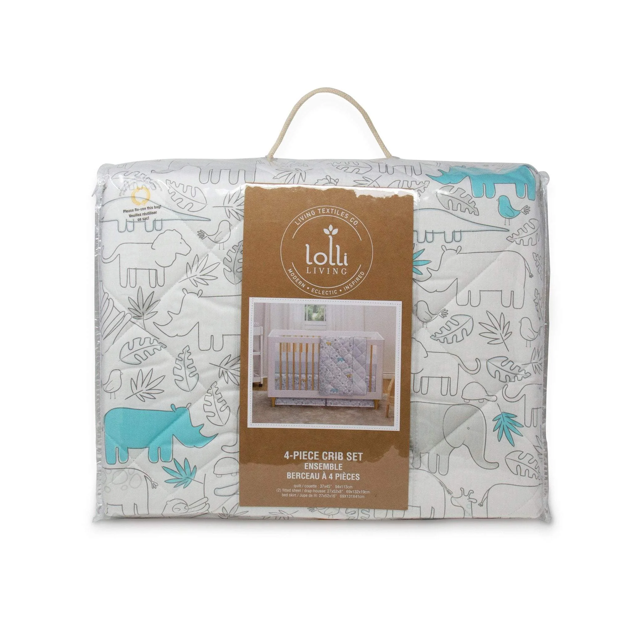 Lolli Living - Safari 4pc Crib Bedding Set - Image 2