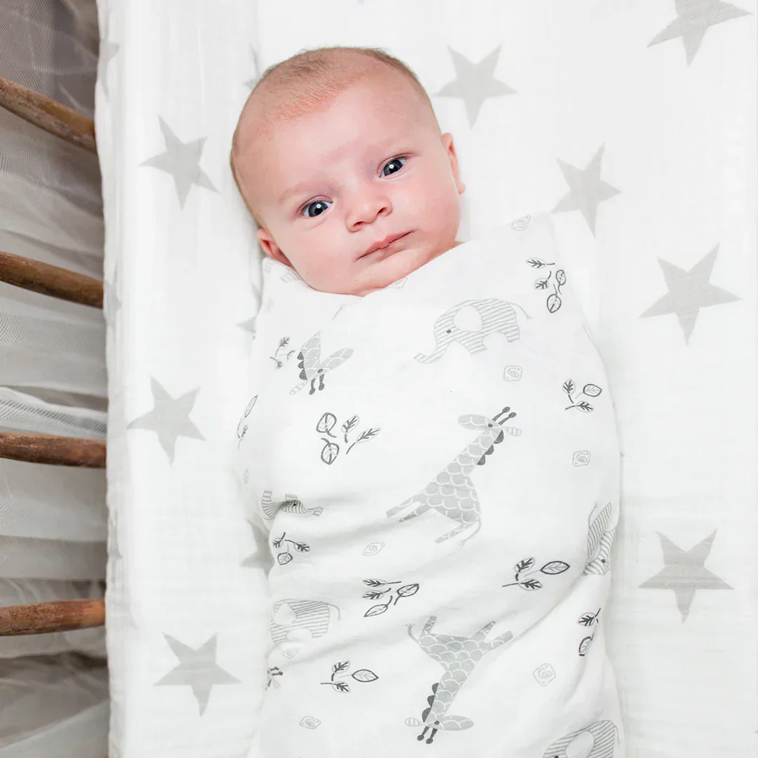 Lulujo - Cotton Muslin Swaddle Blanket - 47x47 - Image 2
