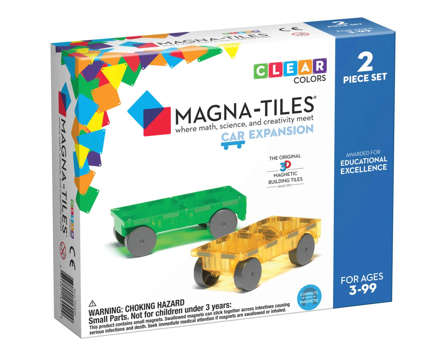 Magna Tiles - 2 Piece Cars Expansion Set