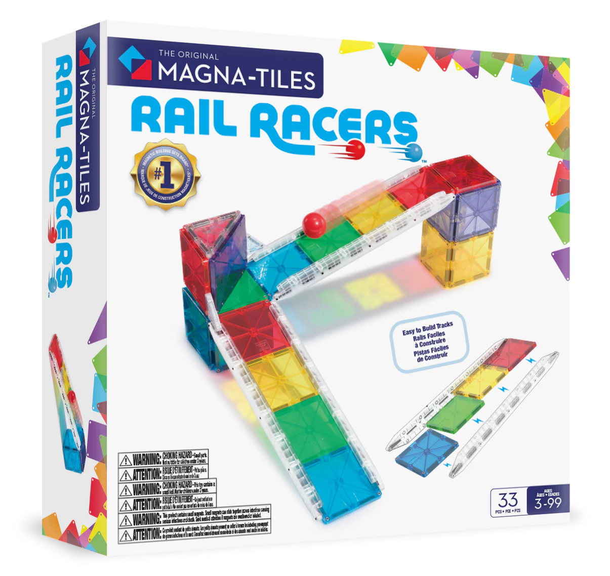 Magna-Tiles - Rail Racers 33-Piece Set