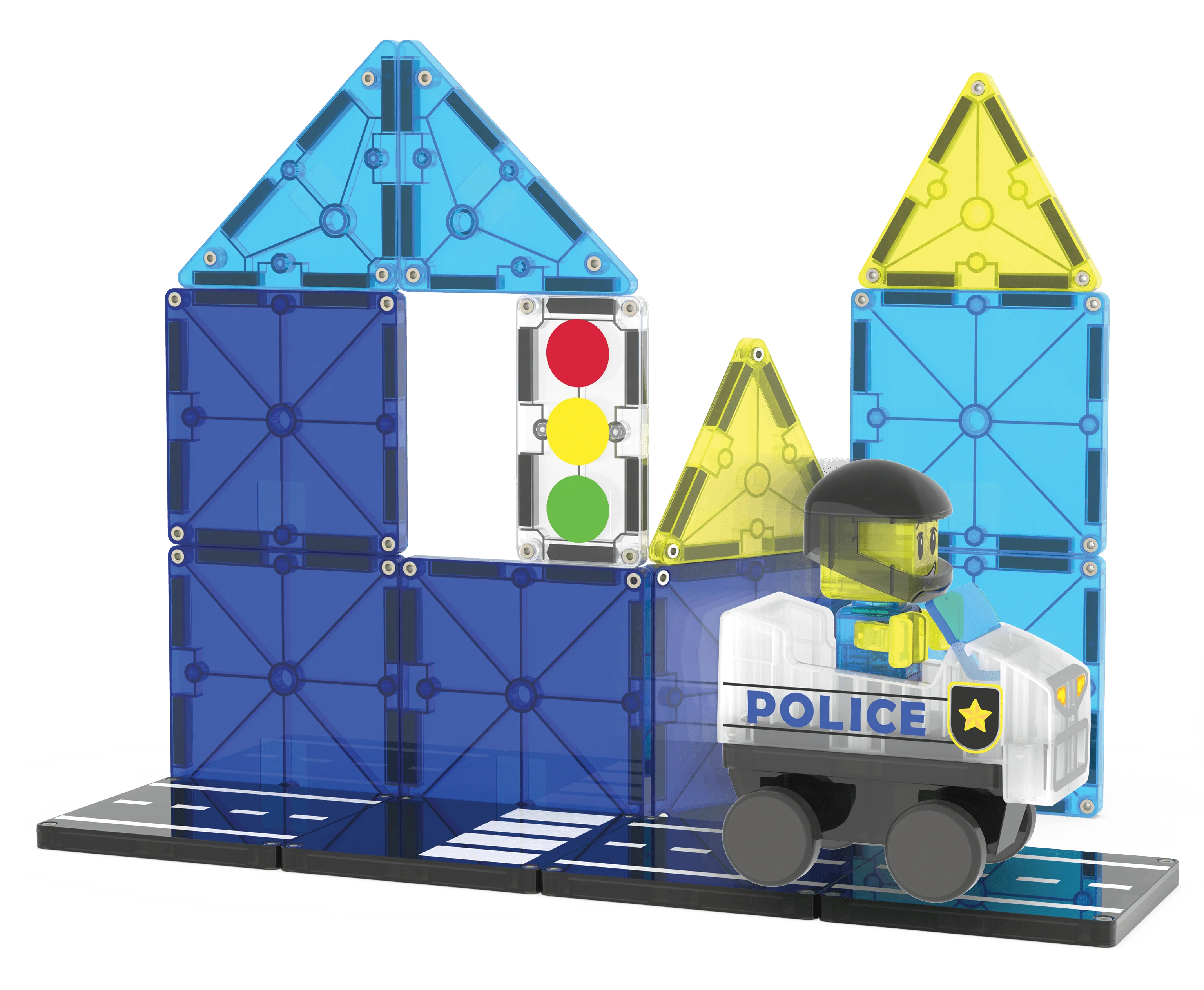 Magna-Tiles - Police Patrol 20-Piece Set - Image 3