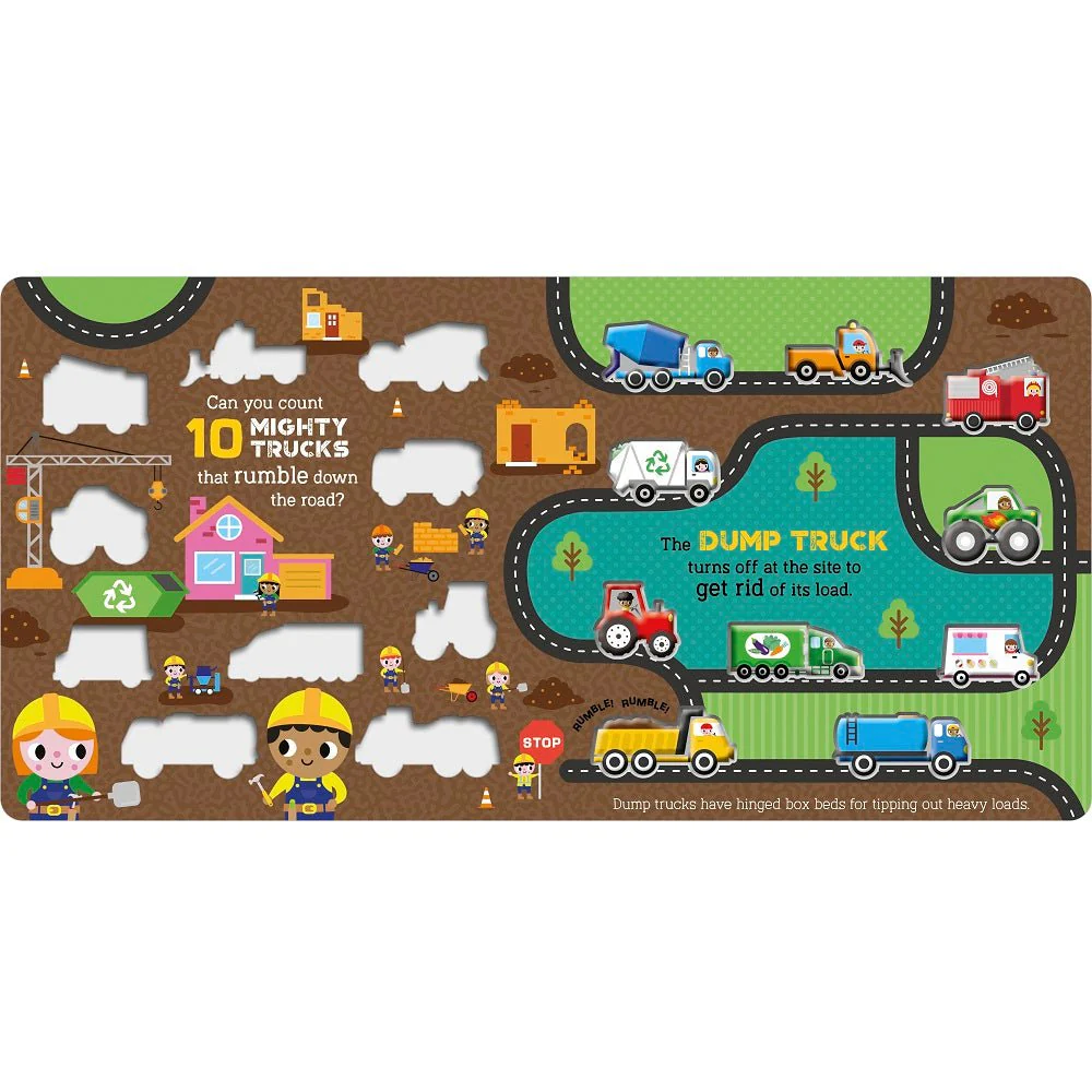 Make Believe Ideas - 10 Mighty Trucks Board Book - Image 2